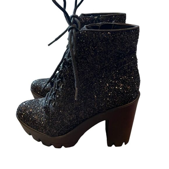 Jessica Simpson Mystah 2 Sparkle Ankle Boots Black 6.5 NEW - Picture 4 of 6
